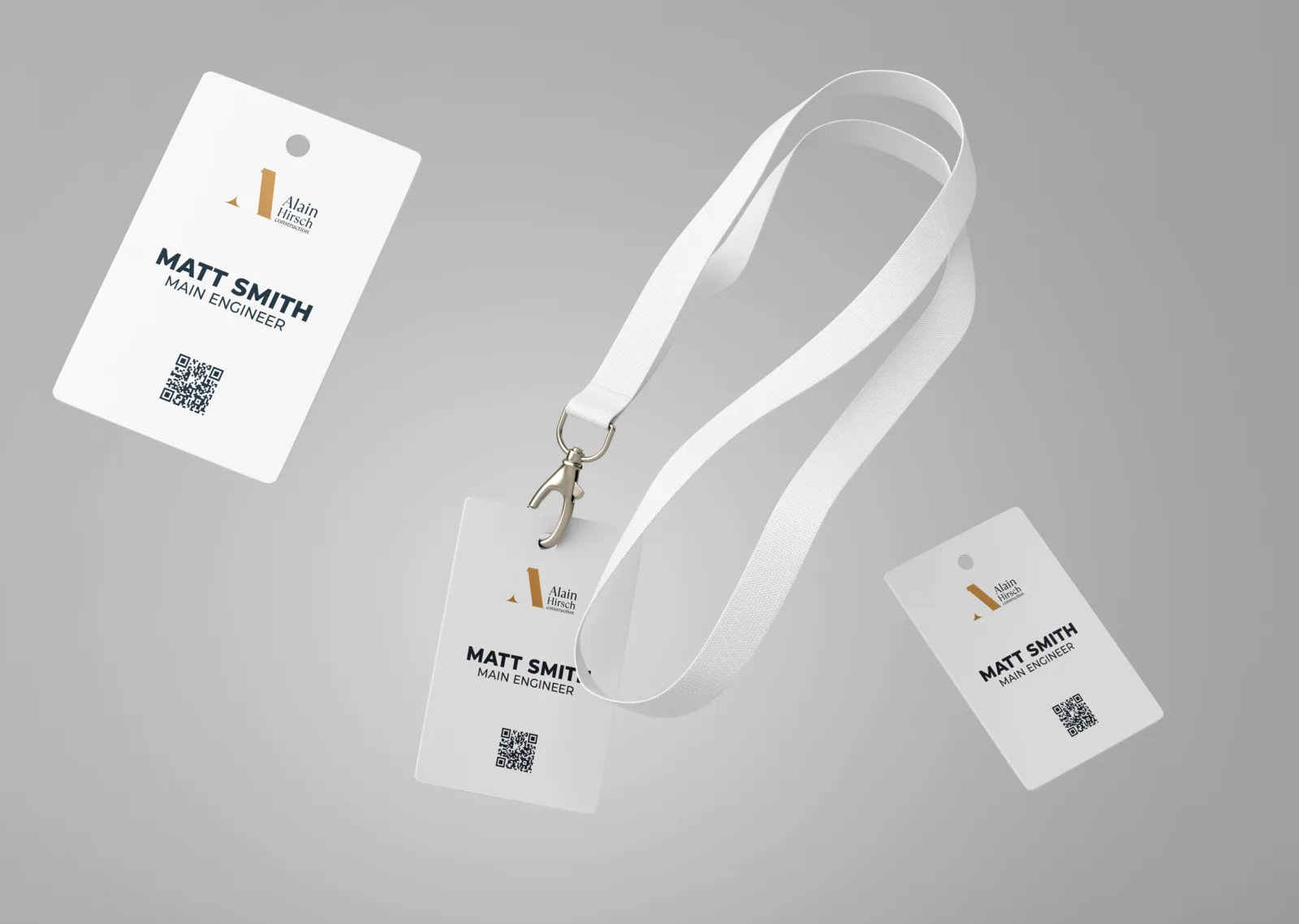 Branded ID badges and lanyard