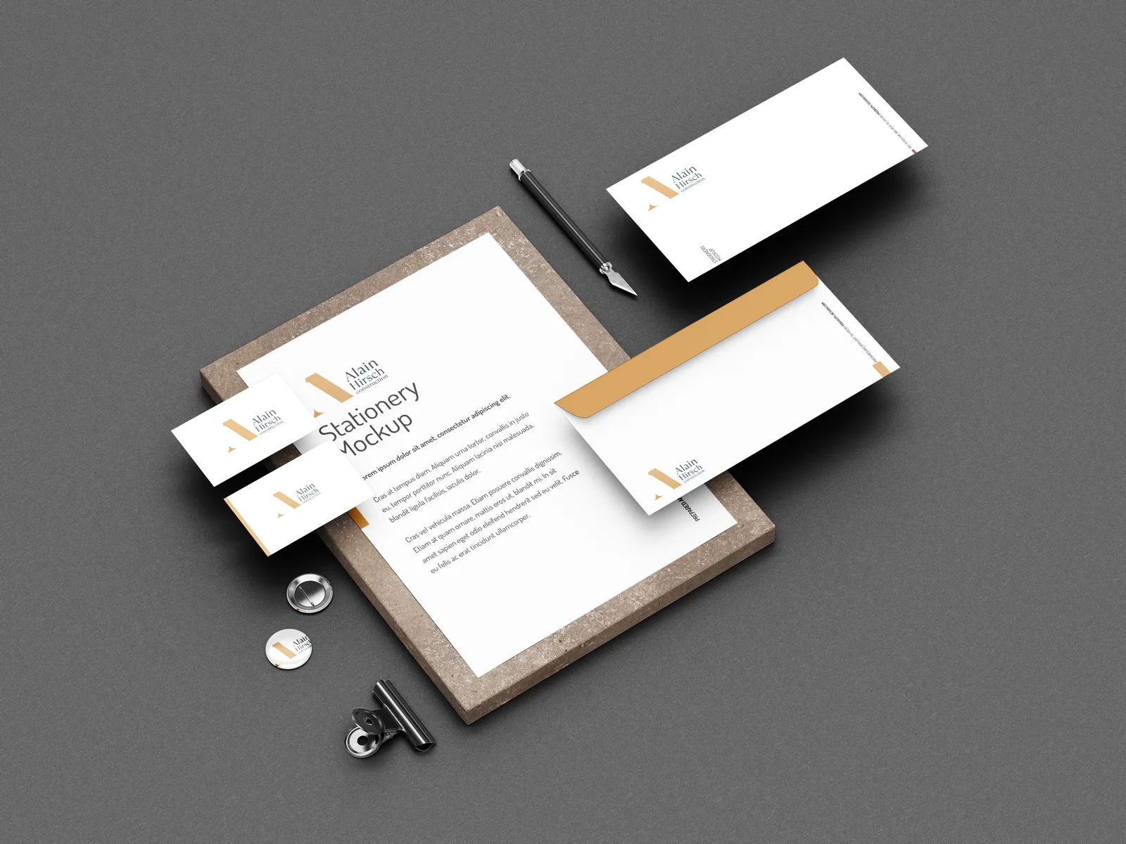 AHC letterhead, envelopes and stationery system
