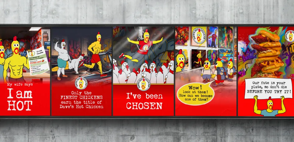 Storefront window with the full series