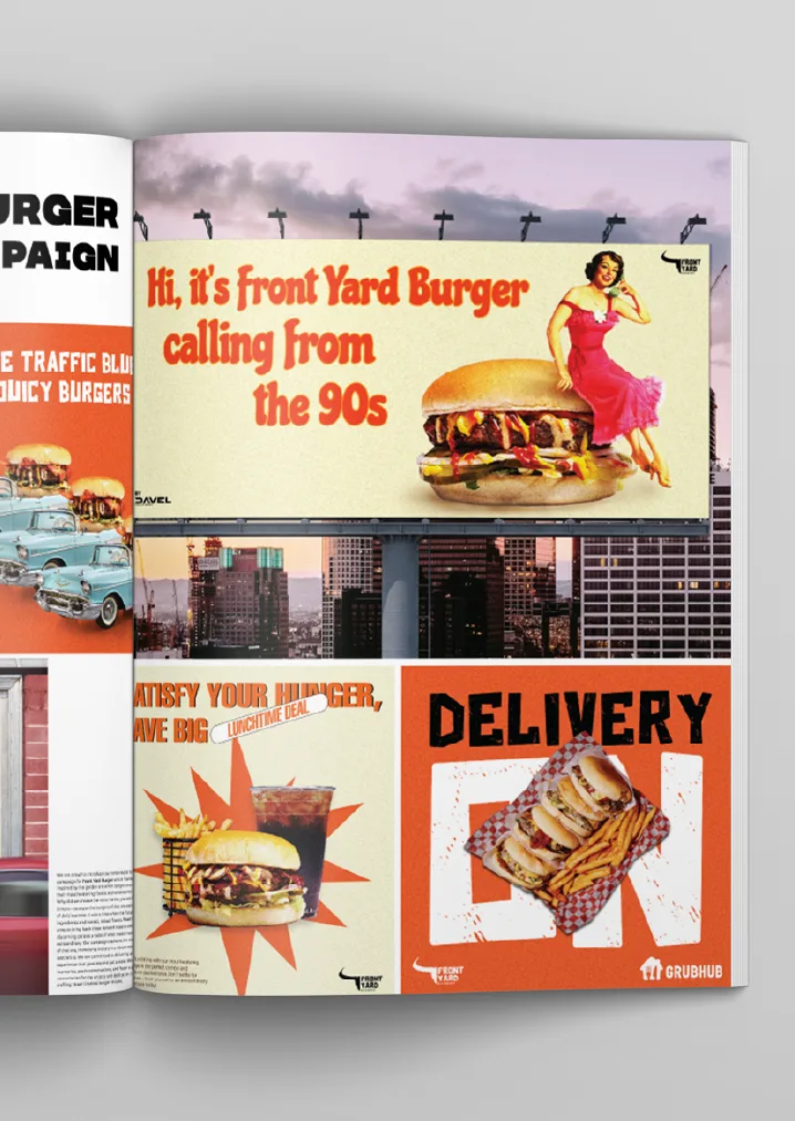 Magazine spread with the campaign