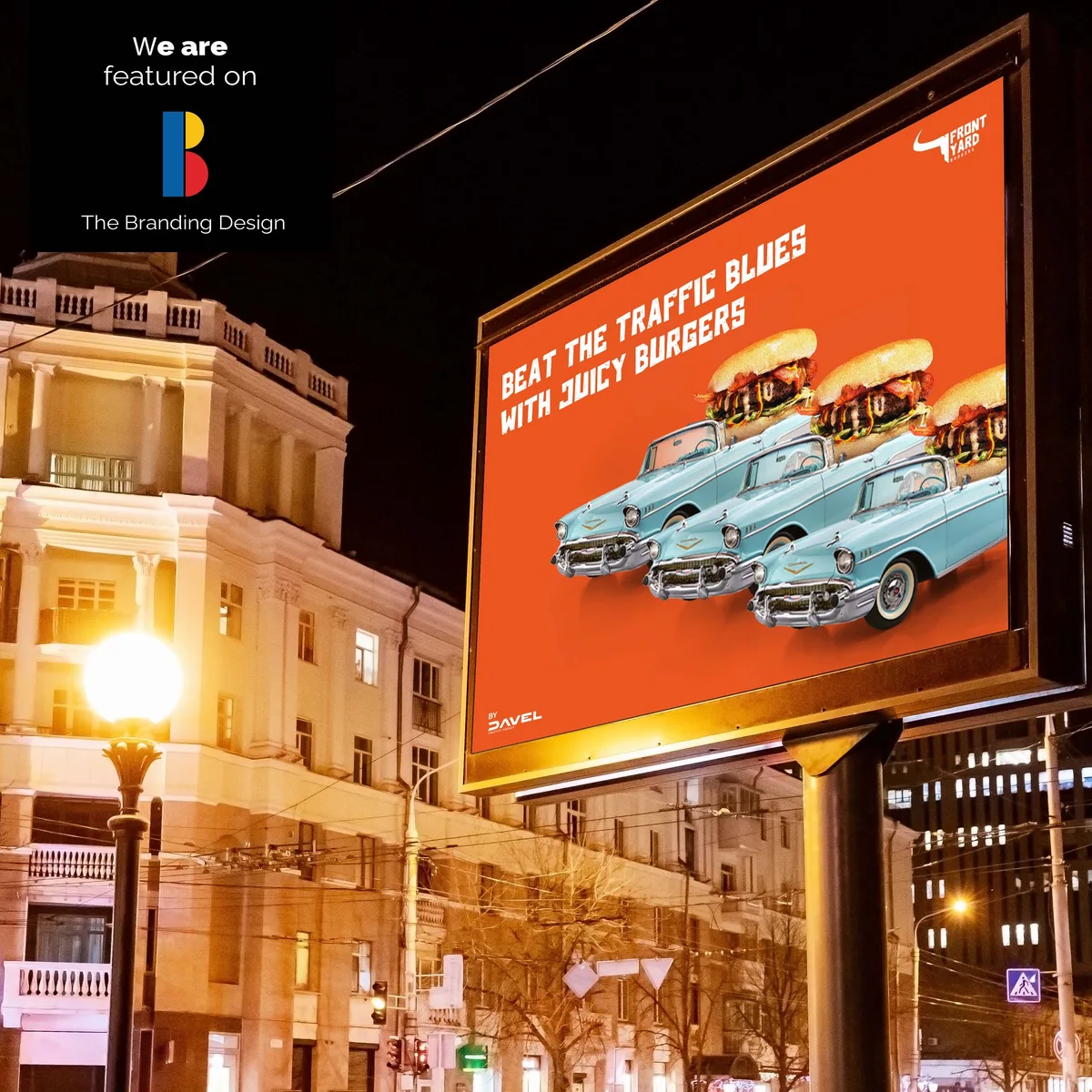 Front Yard Burger billboard on The Branding Design