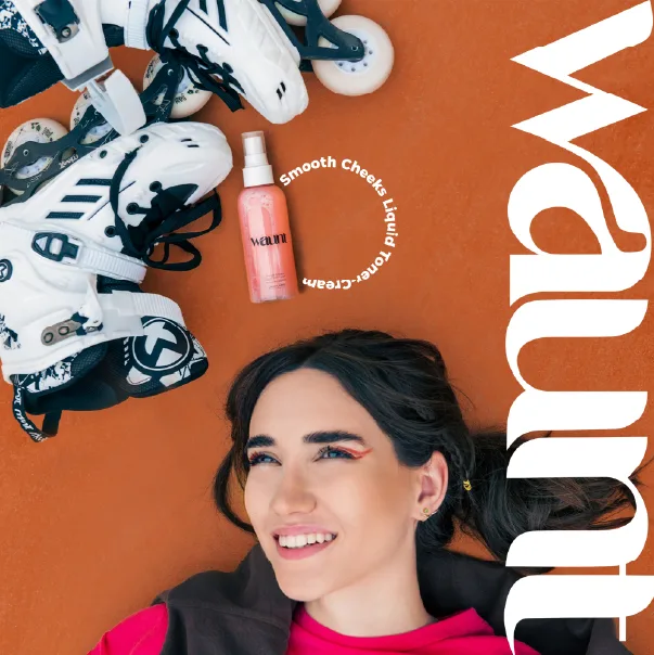 WAUNT campaign social visual with rollerblades