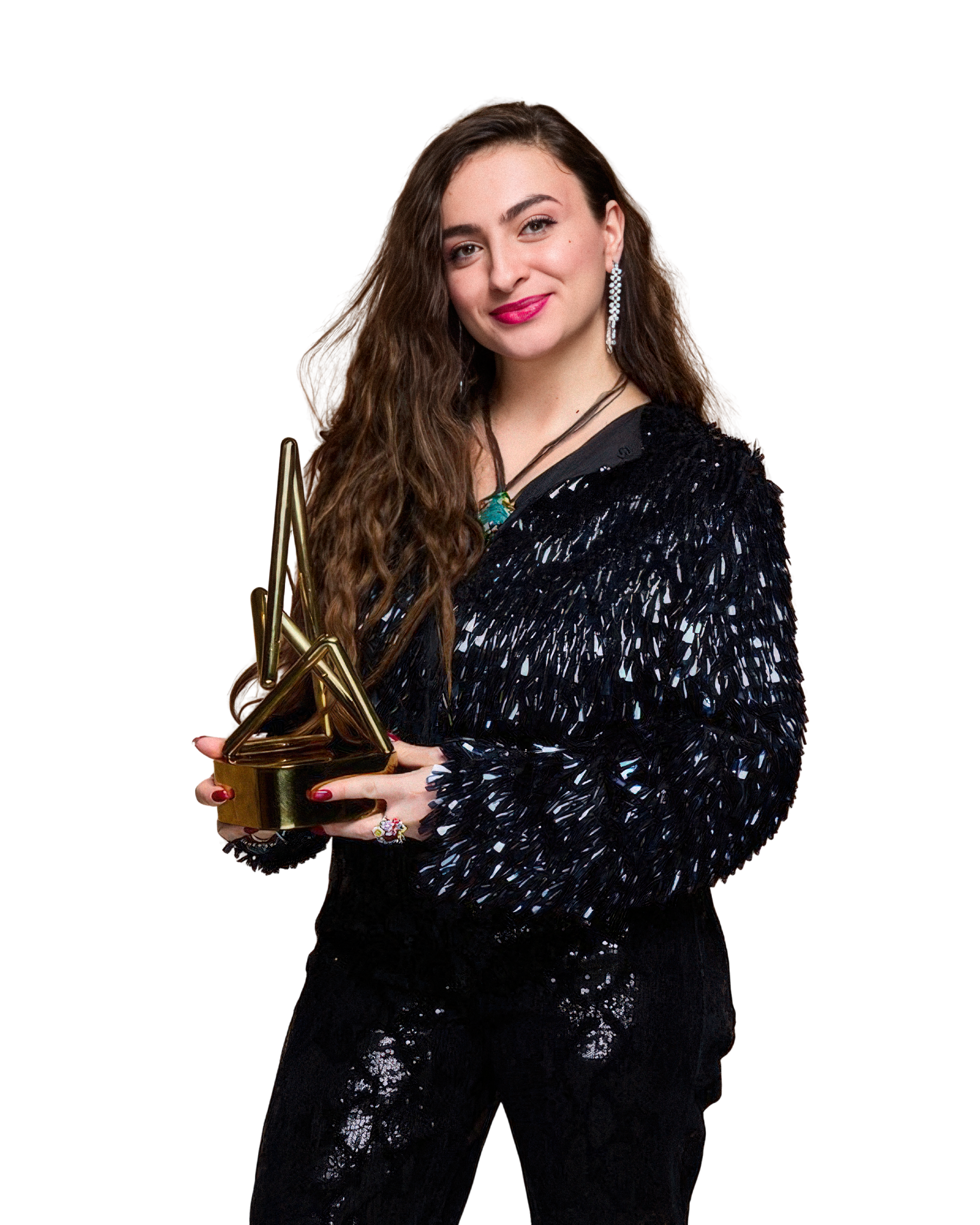 Elen Gasparyan holding an award