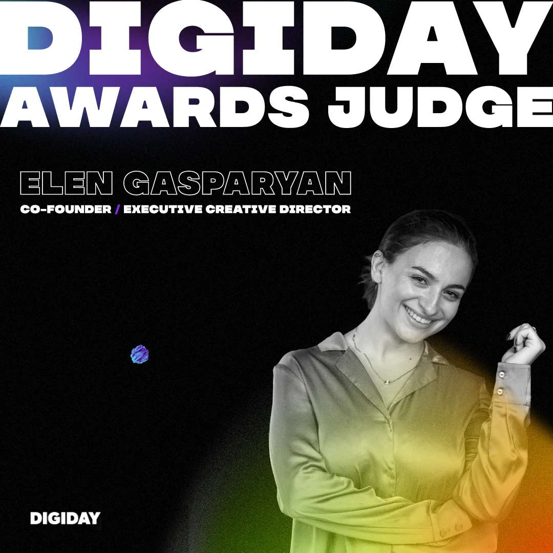 Digiday Awards judge card for Elen Gasparyan