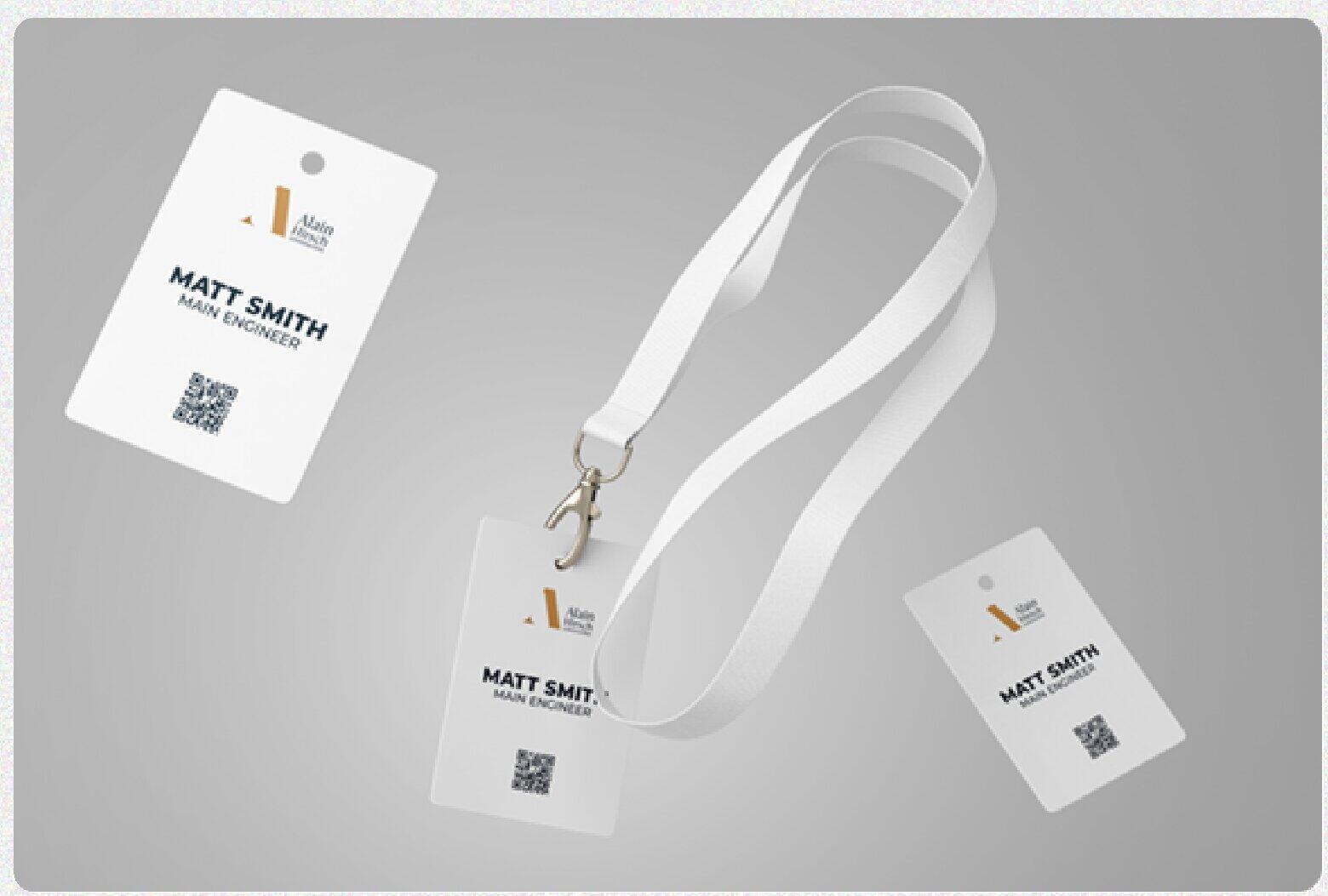 AHC branded ID badges and lanyard