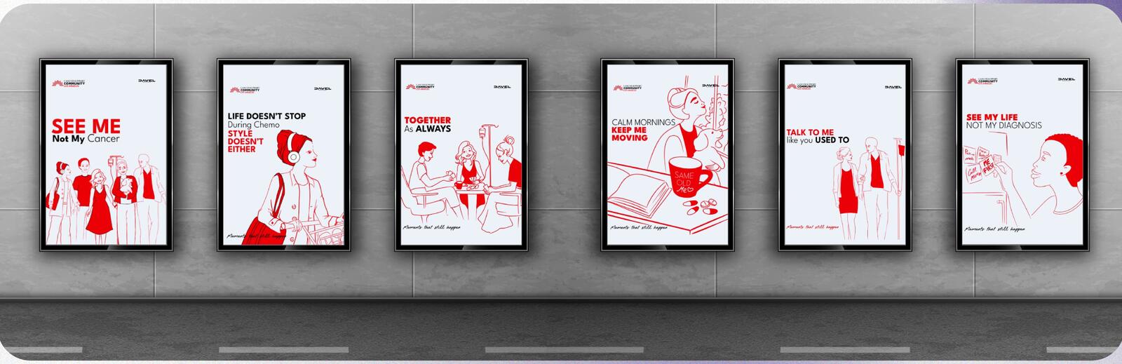 Full Moments That Still Happen poster series in light boxes