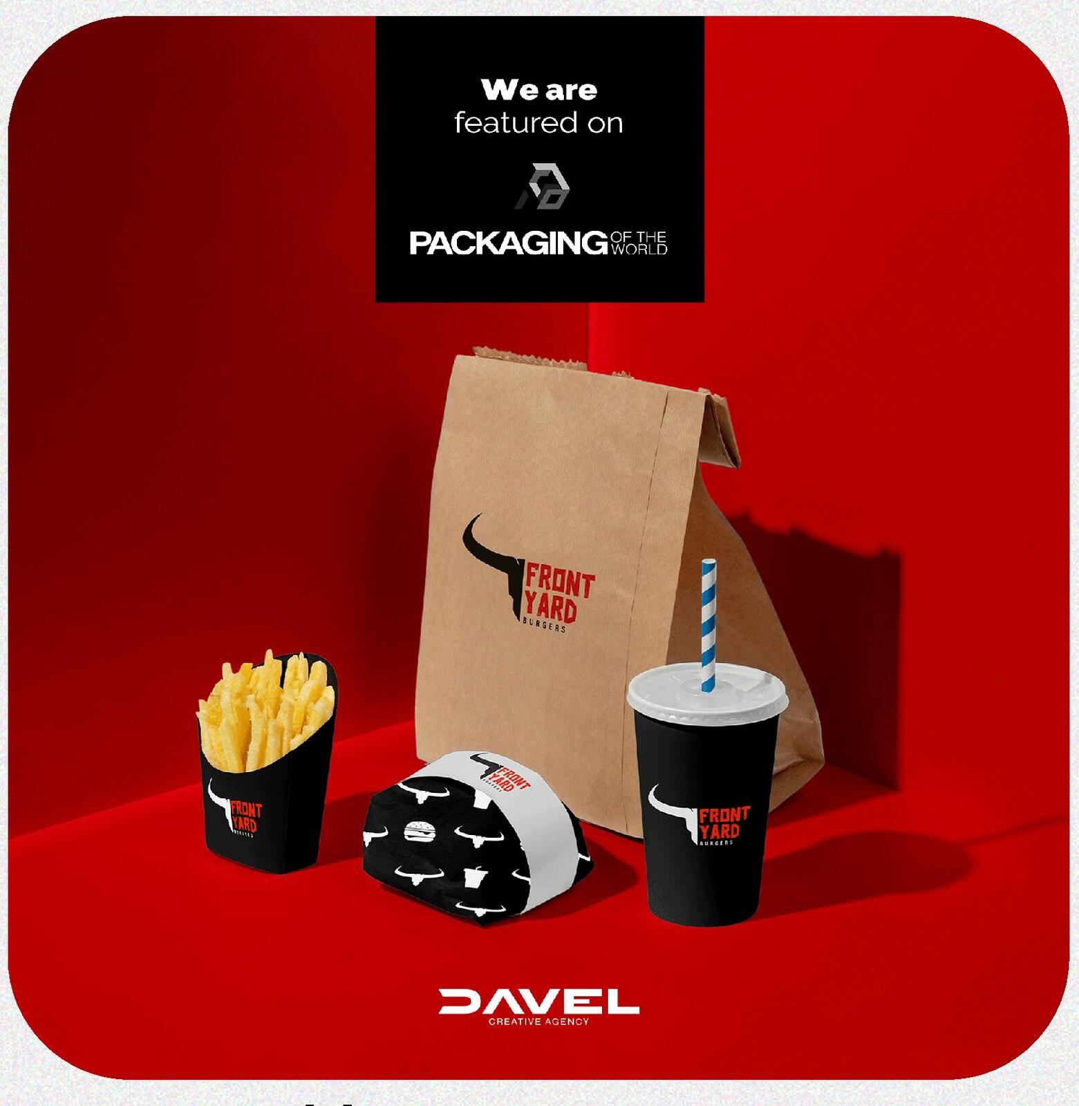 Front Yard Burger packaging featured on Packaging of the World