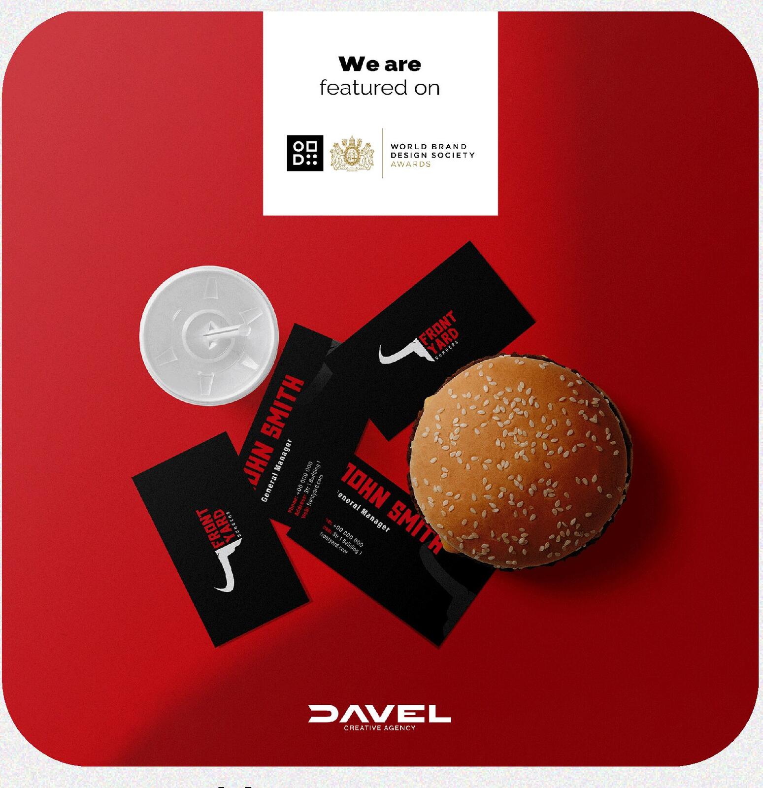 Front Yard Burger stationery featured on World Brand Design