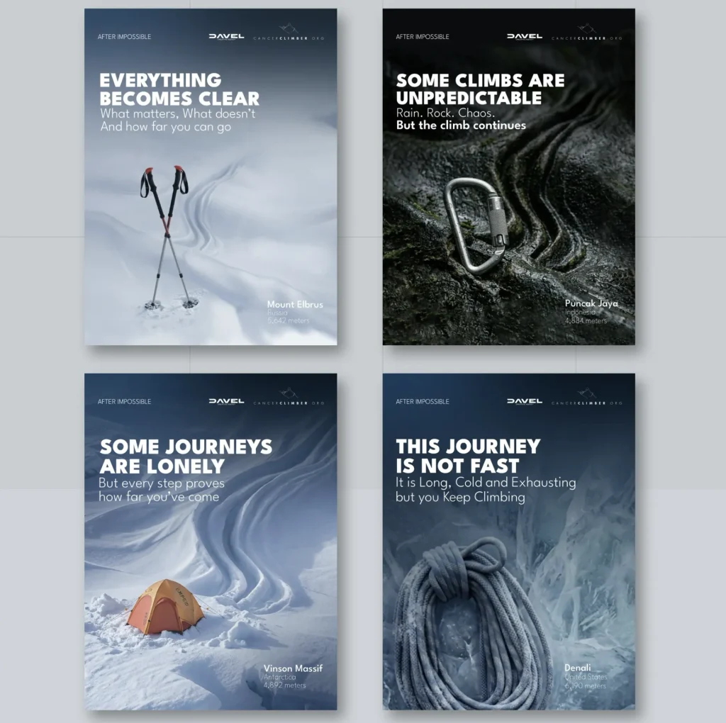 Four additional After Impossible expedition campaign posters