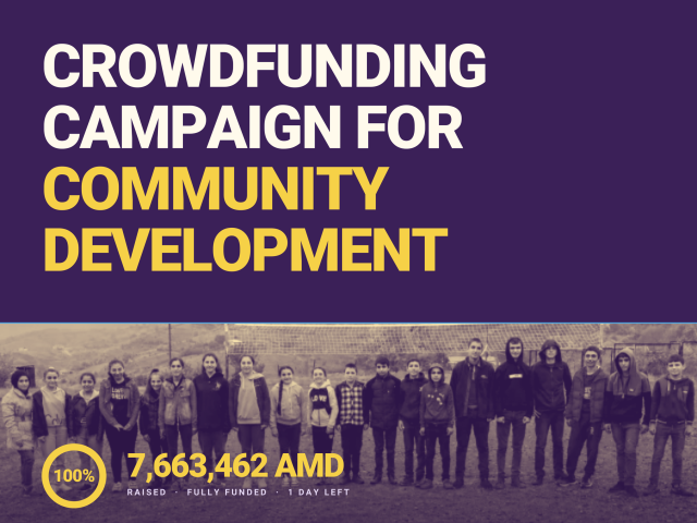 Crowdfunding campaign for community development in Vaghuhas, fully funded at 7,663,462 AMD